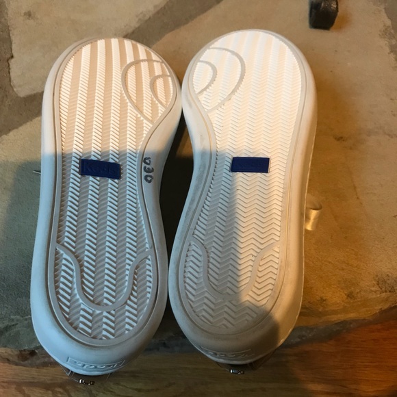 New Kate Spade New York Leather Rose Gold Sneakers - Picture 6 of 8